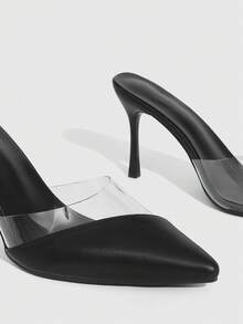 CUCCOO SZL Women's Fashionable Elegant Pointed Toe Pumps, Suitable For Party And Commute Spring Shoes - Black - View 6