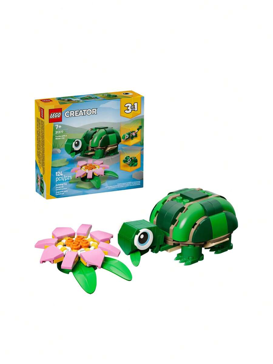 LEGO Creator 3-In-1 Turtle With A Water Lily Flower Kids 7Years+ 31377 - Multicolor - View 1