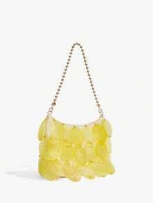 SHECARRY 女士手提包，黄色，时尚，简约，优雅，百搭，适合海滩、度假、假日、夏季、海边等场合。 - Butter Yellow - 查看 3