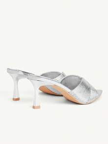 CUCCOO CHICEST Giày sandal cao gót mũi nhọn thanh lịch, gợi cảm dành cho nữ, tiện lợi cho việc đi lại hàng ngày và các dịp trang trọng. - Bạc - Xem 5