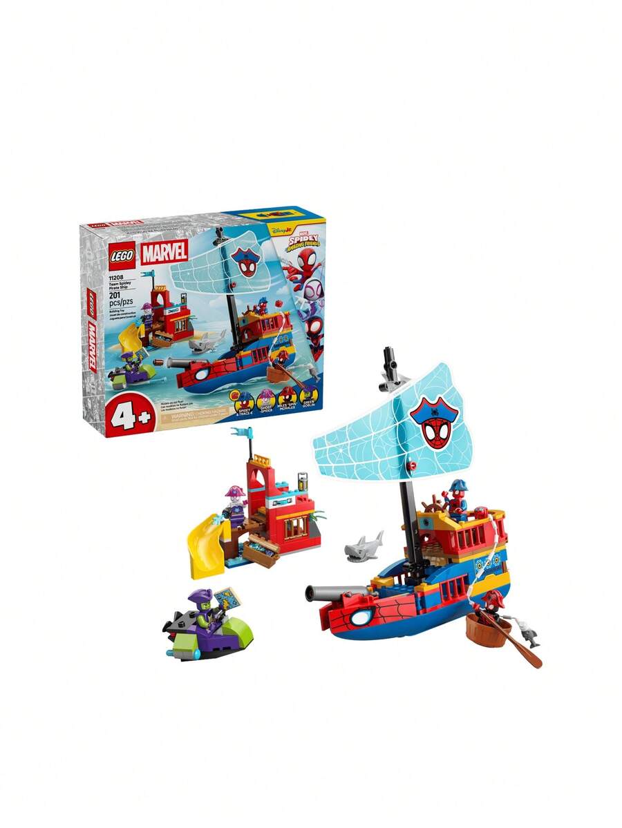 LEGO Marvel Team Spidey Pirate Ship Kids 4Years+ 11208 - Multicolor - View 1