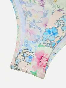 Swim Oasis 3件套女士印花抹胸比基尼套装 - 彩色 - 查看 12