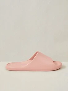 Cuccoo Women Shoes Pink, New, Light And Silent Integrated Molding Open-Toed Thick-Bottomed Flat-Heeled Simple Wind EVA Rubber And Plastic Drag, Daily Home Bathroom And Beach Wear Slippers - Ice pink - View 2