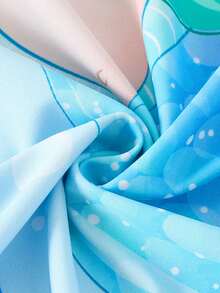 Young Girl' Cartoon Mermaid Cute Underwater World Beach Towel Cover-Up - Multicolor - View 7