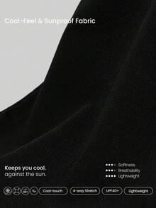 GLOWMODE Guantes sin dedos ligeros y elásticos con protección solar UPF 40+, compatibles con teléfonos, con logotipo reflectante, para natación, manicura, running, ciclismo, gimnasio, entrenamiento y uso diario casual - Negro - Ver 5