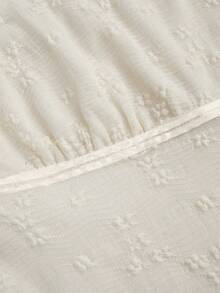 Sweetra Y2K Sexy Strapless Lace Bow Asymmetrical Hem Crop Top - Apricot - View 9