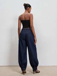 ATUI Studio Women's Loose Casual Versatile Denim Jeans With Pockets, Summer - Blue - View 2