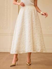 ZEYLAH Chân váy chữ A nữ kiểu dáng thường ngày, đa năng, thích hợp cho hẹn hò/du lịch, mùa xuân/hè. - trắng - Xem 4