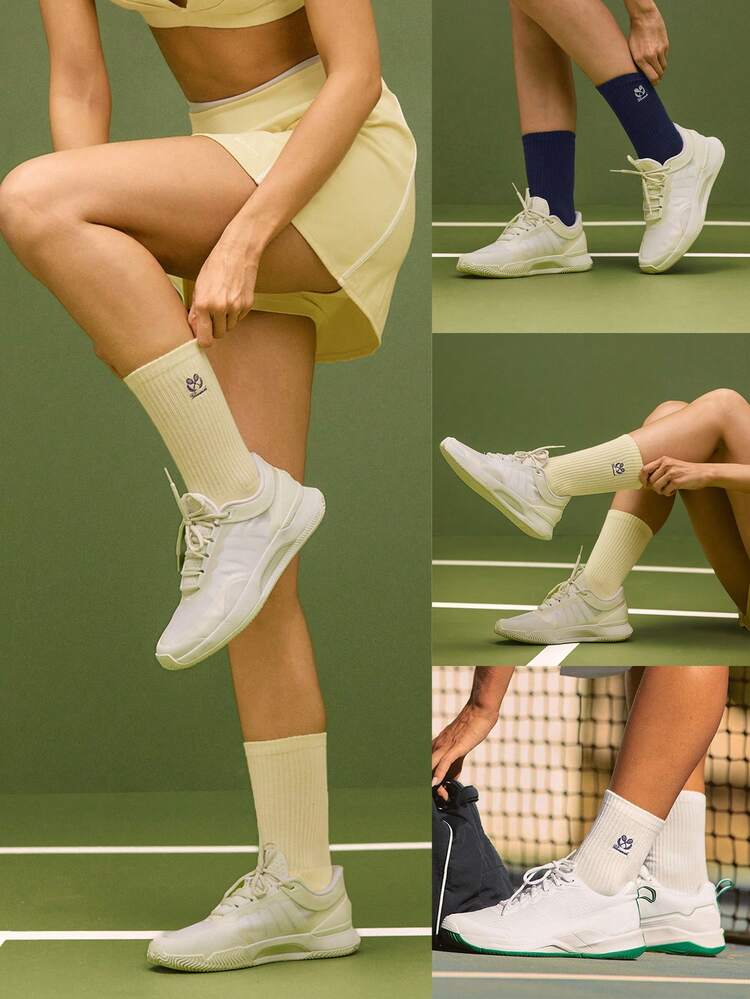 3 Pairs Socks Soft Ventilated Mesh With Embroidered Logo Gym Workout Daily