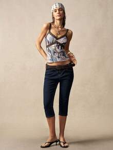 Bohemela 女士夏季休闲度假浪漫优雅法式海滩波西米亚乡村音乐节针织西部复古系列图案蕾丝饰边拼接针织吊带背心，夏季女士，自由休闲风格，海滩，夏季度假，派对 - 彩色 - 查看 8