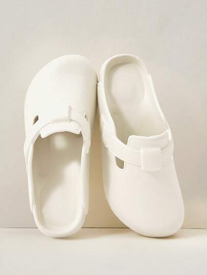 Cuccoo Zapatos de mujer para primavera, verano y otoño, nuevos modelos, hebilla de tacón plano, estilo casual simple tipo INS de EVA, goma y plástico, zuecos para uso diario, ir y venir del trabajo, playa y hogar, sandalias de exterior para vacaciones y baño