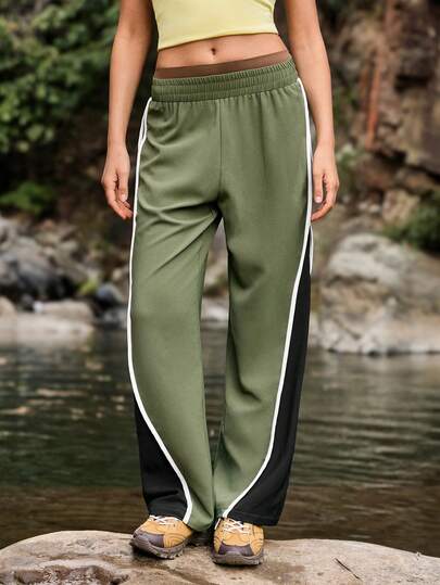 WanderVale Outdoor Casual Sports Colorblock Patchwork Pants