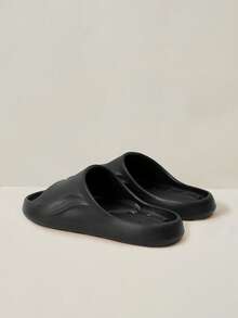 Cuccoo Women Shoes Black, Leaking, Open-Toed, Flat Bottom, Flat Heel, Simple Casual EVA Rubber And Plastic, One-Word Drag, Home Bathroom Pool Sandals - Black - View 4