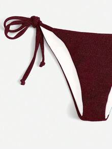 Swim Vcay Glitter Bikini Swimwear - Burgundy - View 4