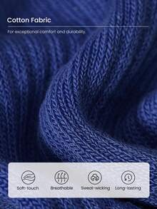 GLOWMODE 3 Pairs Socks Soft Ventilated Mesh With Embroidered Logo Gym Workout Daily - White+French Vanilla+Naval Academy - View 3