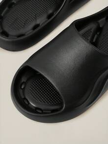 Cuccoo Women Shoes Black, Leaking, Open-Toed, Flat Bottom, Flat Heel, Simple Casual EVA Rubber And Plastic, One-Word Drag, Home Bathroom Pool Sandals - Black - View 5