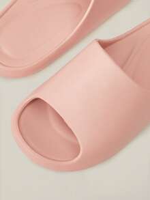 Cuccoo Women Shoes Pink, New, Light And Silent Integrated Molding Open-Toed Thick-Bottomed Flat-Heeled Simple Wind EVA Rubber And Plastic Drag, Daily Home Bathroom And Beach Wear Slippers - Ice pink - View 5