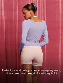 GLOWMODE 情人节暖心闪耀印花牢固抓力全天固定大号发夹健身房锻炼工作室派对约会日常休闲佩戴 - 古丁紫 - 查看 2