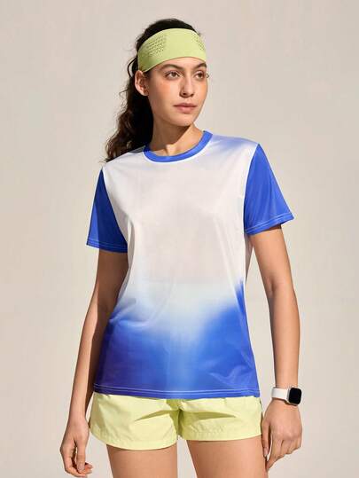 Exploreva 女士扎染圆领宽松户外T恤