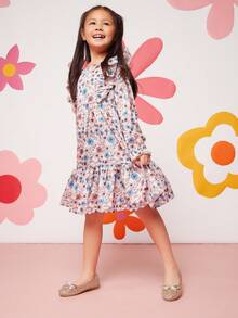 Mini mi #PrincessGlam 女童圆头全钻蝴蝶结亮片玫瑰金芭蕾平底鞋 – 闪亮、优雅又舒适 - 玫瑰金 - 查看 4