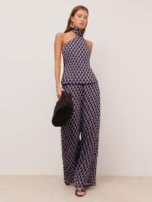 Nöista Asymmetric Top And Loose Pants Set. - Multicolor - View 4