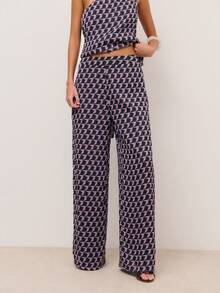 Nöista Asymmetric Top And Loose Pants Set. - Multicolor - View 5