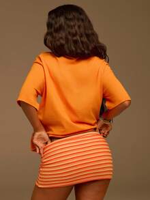 Athîral 女士休闲度假两件套，系带抹胸上衣和迷你裙 - 彩色 - 查看 2