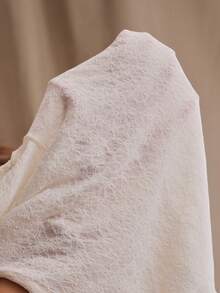 Anewsta Elegante camiseta de manga corta con cuello alto, textura acanalada y corte ajustado en color albaricoque para mujer - Beis - Ver 8