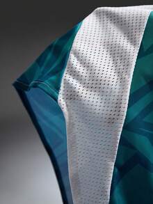 Jersey Sepak Bola Lengan Pendek Wanita Powerista, Kaos V-Neck Grafis Blok Warna 3D, Setelan Pertandingan Sepak Bola yang Bernapas dan Cepat Kering, Set Nama Kustom - Mint Green - View 9