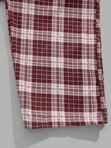 EURMUSE Men Letter Printed Long Sleeve Regular T-Shirt And Pants Loungewear Set - Red - View 6