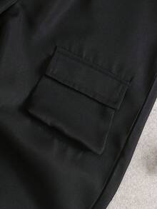 Mirajuku Teenager (Boys) Pants, Big Boy Casual Printed Trousers, Contrast Gradient Letter & Gradient Print, Elastic Waist, Daily Wear, Loose Street Fashion - Black - View 6