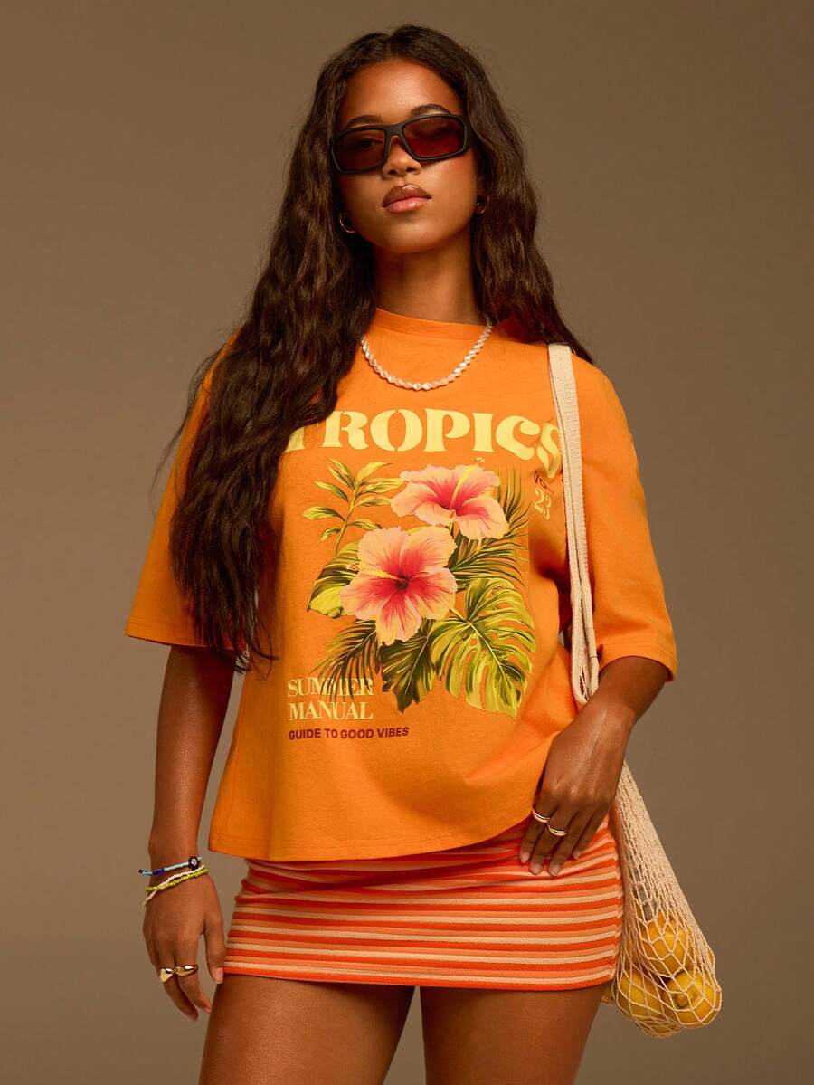 Athîral 女士休闲度假两件套，系带抹胸上衣和迷你裙 - 彩色 - 查看 1