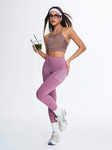 Eassivo Eassivo Women's Sports Bra & Yoga Wear - Coffee Brown - View 6