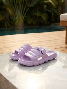 Sandalias Slide para mujer, sandalias gruesas - Lila Púrpura - Ver 2