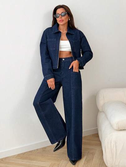 SHEIN WOMEN Two Pieces SET JACKET AND TROUSERS