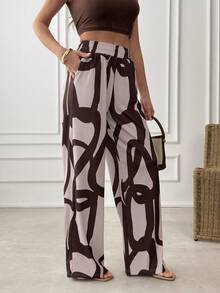 SHEIN Women Regular Fit Drawstring Detailed Pants - Multicolor - View 6