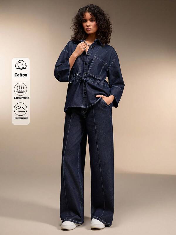 SHEIN WOMEN Two Pieces SET SHIRT AND TROUSERS