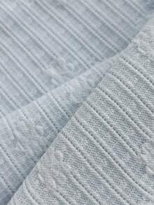 Elamini Summer Casual Lace Ruffle Hem Dress - Blue - View 6