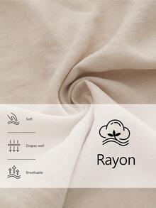 Aalyst 女士纯色亚麻质感中腰褶裥侧系带口袋宽松直筒杏色长裤，优雅法式复古简约风格，适合办公室、通勤、商务、休闲、海滩、日常穿着，春夏新品 - 杏色 - 查看 9