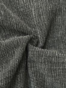 FavEase 黑色纹理抽绳腰阔腿休闲裤，垂坠显瘦直筒长裤，适合校园、居家、街头、散步、约会及多种场合穿着。 - 黑色 - 查看 6