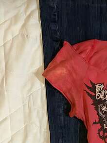 Glimmora Camiseta casual de mujer con estampado de cruz y letras, para verano - Multicolor - Ver 3