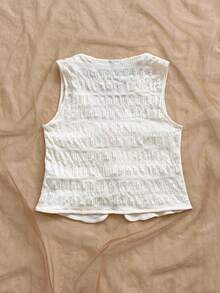 Soleia Áo tank top Encore màu đỏ thanh lịch, chất liệu vải dệt họa tiết nhiệt đới, có nơ, thích hợp cho mùa xuân/hè, đi biển, dự đám cưới, lễ tốt nghiệp, ngày lễ Thánh Patrick, kỳ nghỉ xuân, lễ Phục sinh, lễ hội âm nhạc. - Màu be - Xem 2