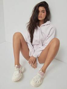 Solezae Zapatillas de mujer con ajuste de calcetín en color crema y rosa - Suela con sensación 3D audaz, comodidad transpirable y estilo impulsado por el Día de San Valentín - Beis - Ver 6