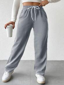 EURMUSE Drawstring Waist Sweatpants, Casual And Stylish For Everyday Wear - Grey - View 4