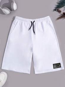 EURMUSE Men 3pcs Pack Drawstring Label Detailed Regular Shorts - Multicolor - View 3