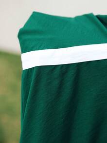 Medorelle Women's Casual Hooded Loose Long Sweatshirt - Green - View 6