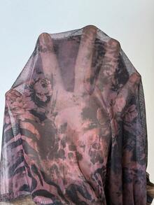 Jeanoix Retro Y2K Sexy Daring Avant-Garde Grunge Teenage Music Festival Casual Vacation Date Street Gathering Tiger Floral Print Halter Sleeveless Bodycon Ruched Mini Dress, Spring/Summer/Autumn - Multicolor - View 5