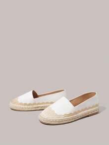 Styleloop Giày lười đế bằng phong cách Bohemian dành cho nữ - trắng - Xem 1