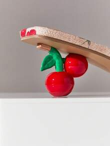 SHUZIA Giày sandal nữ đế vừa phải hình quả anh đào, kiểu dáng gợi cảm, dễ thương. - Màu be - Xem 7