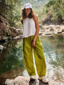 Medorelle Áo hai dây nữ phối lưới phía sau - trắng - Xem 4